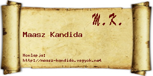 Maasz Kandida névjegykártya